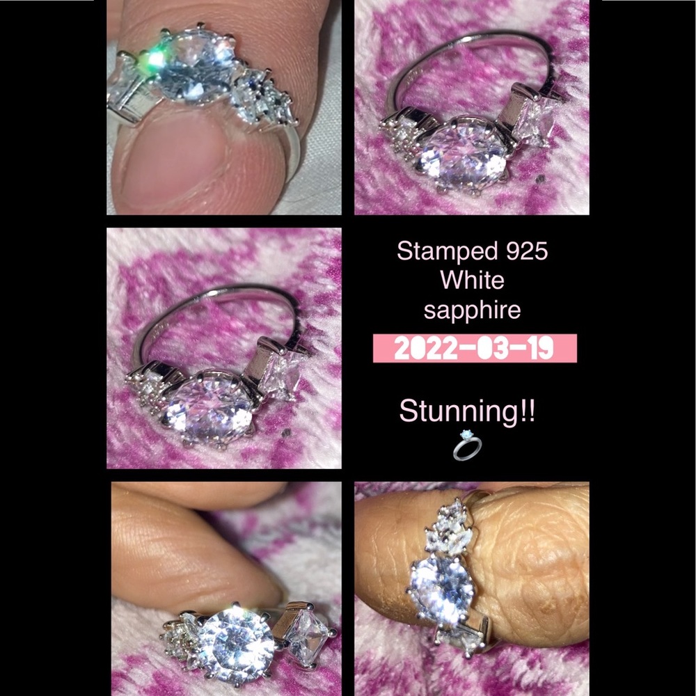 🆕White sapphire engagement ring